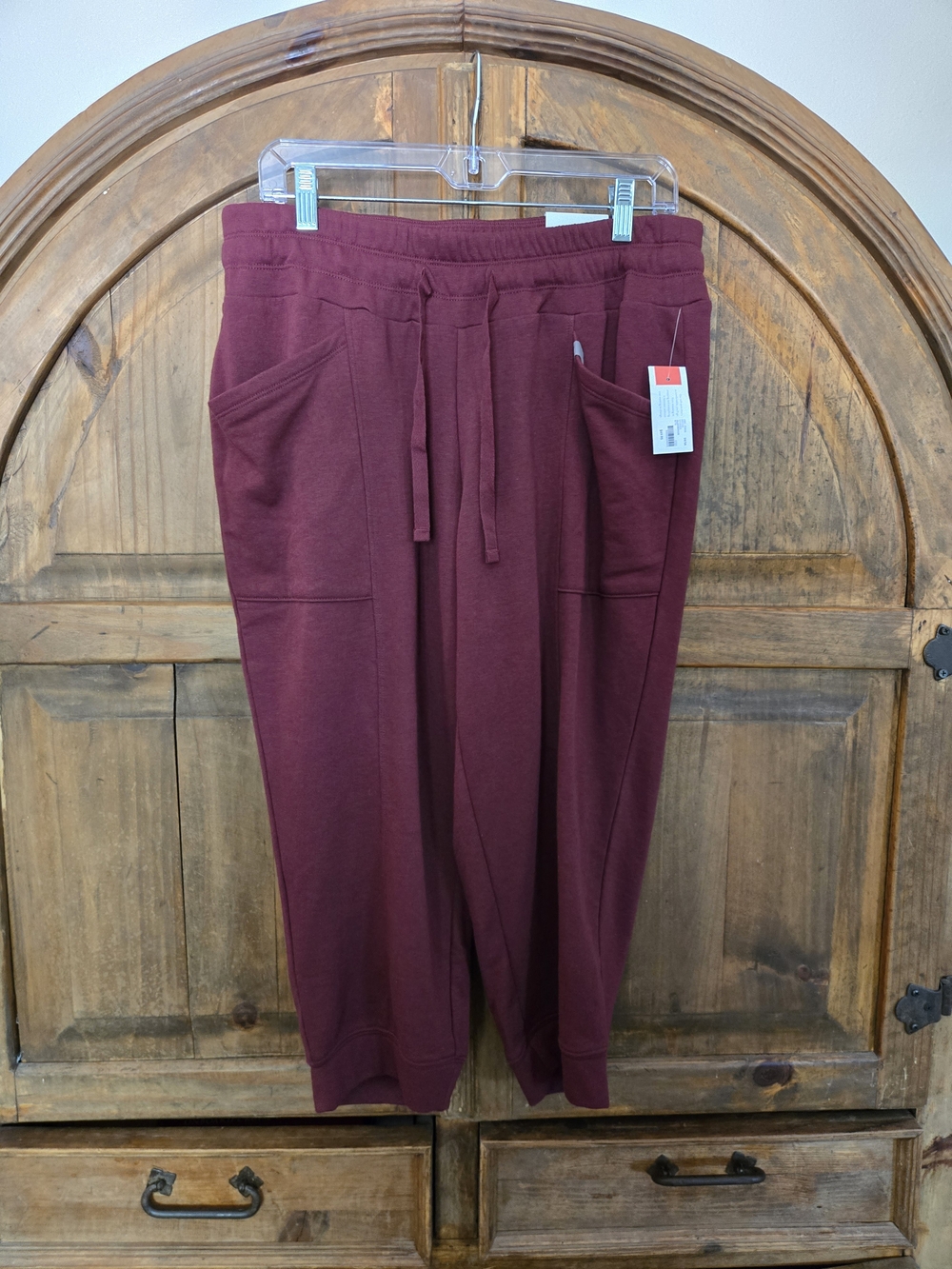 Livi Active Women's Burgundy Drawstring Joggers